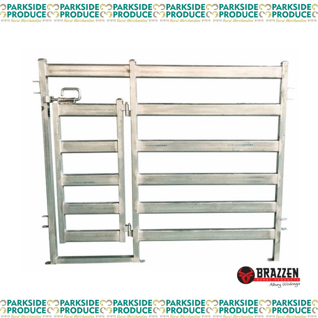 Cattle Panel with Man Gate Standard 2.4m Brazzen