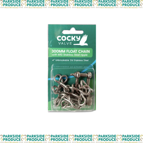 COCKY VALVE Float Adaptor Kit (300mm SS Chain, D shackle and M10 Nipple)