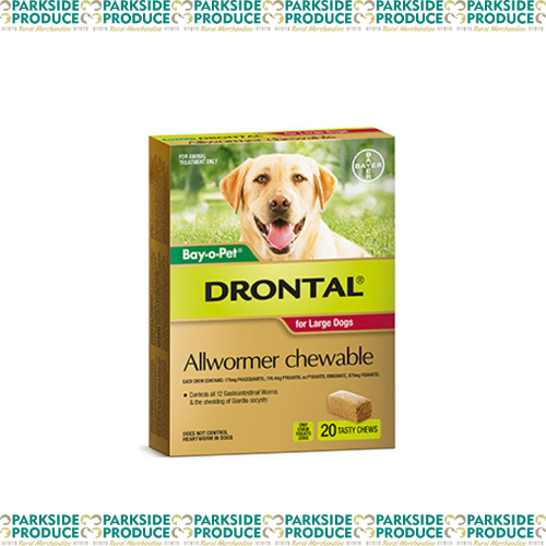 Drontal allwormer chewable large dog 35kg - 20pk **