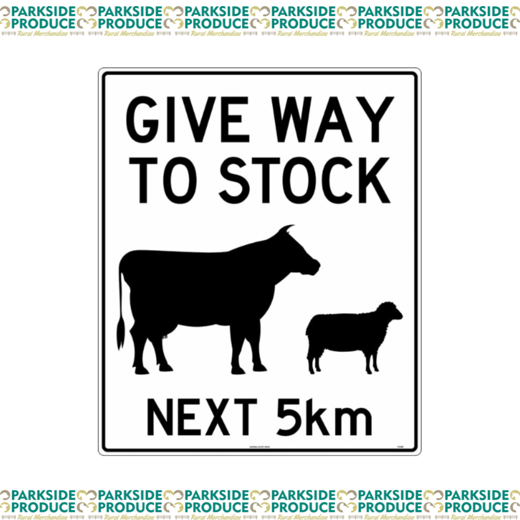 Road Sign - Giveway to Stock Nex 5km 750 x 900