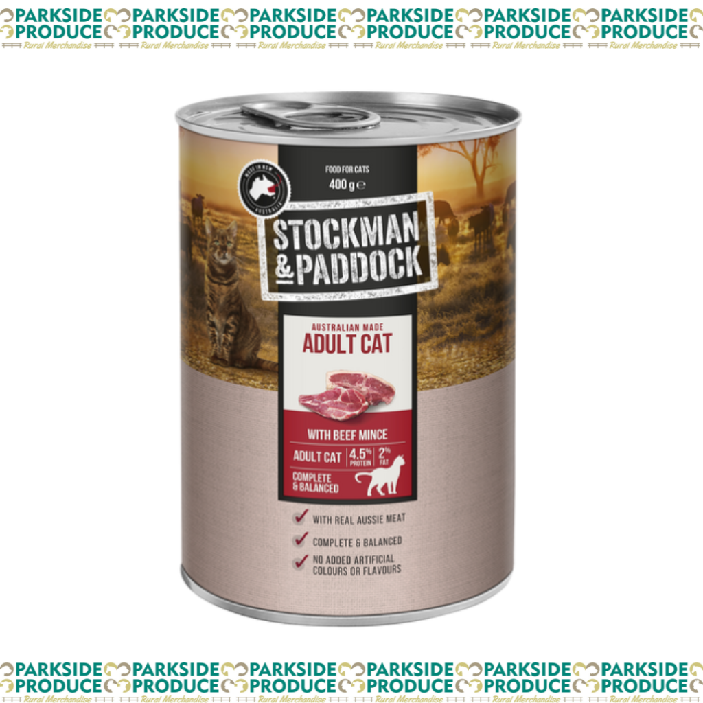 Stockman and Paddock Cat Beef Cans