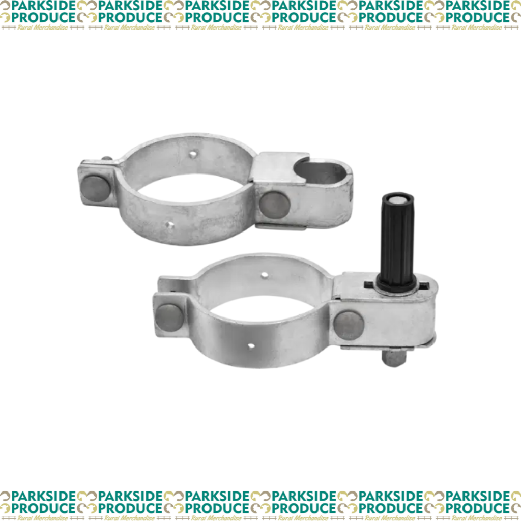 Bolt-On Adjustable Round Post Hinge Set