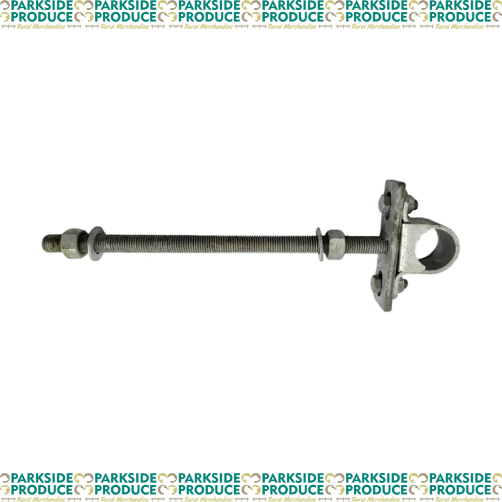 Strap hinge, Bolt thru 32NB gate, 400mm post adjustable