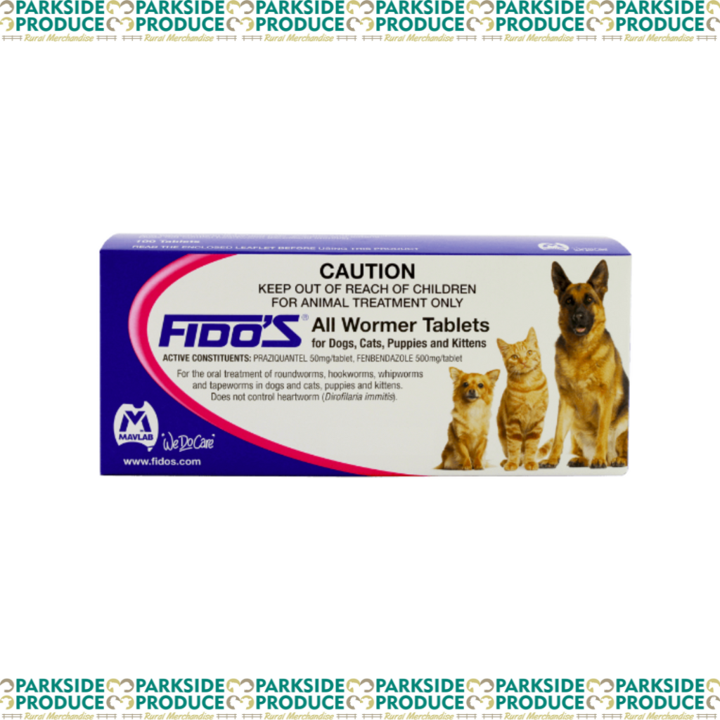Fidos All Wormer Tablet 10kg 96s ##