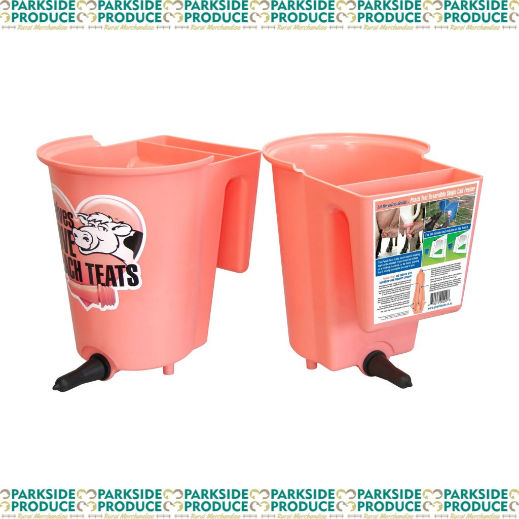 Peach Teat Calf Feeder Reversible, 6Lt