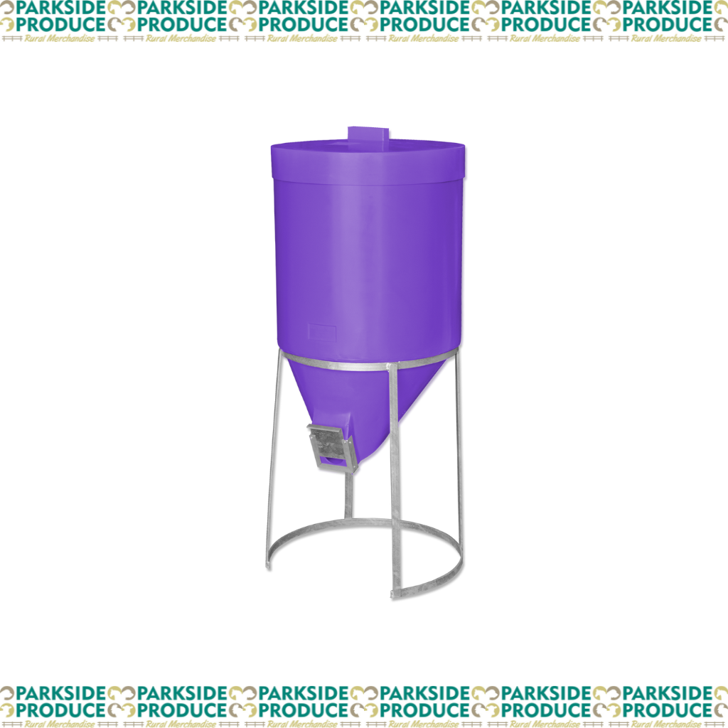 Silo 200lt w/Lid and Gal Stand
