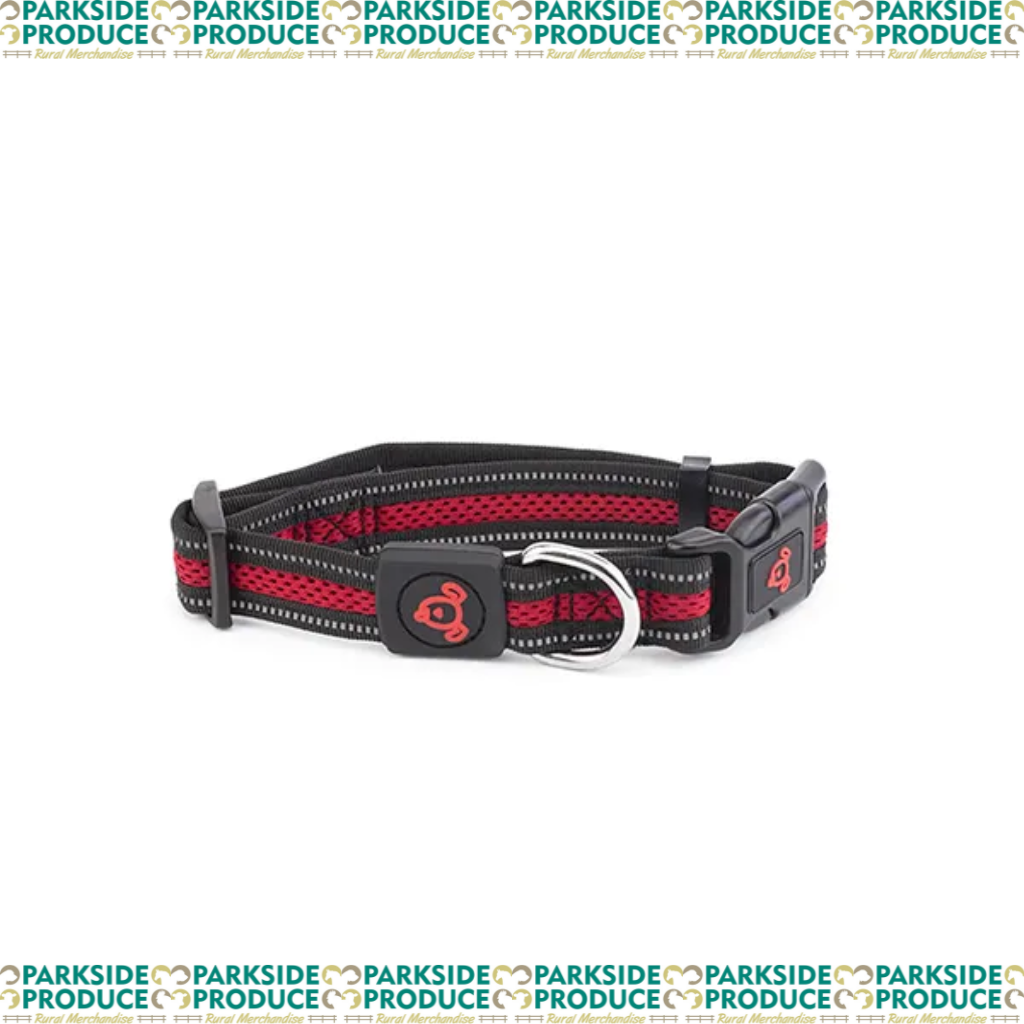 Double Reflective Mesh Dog Collar