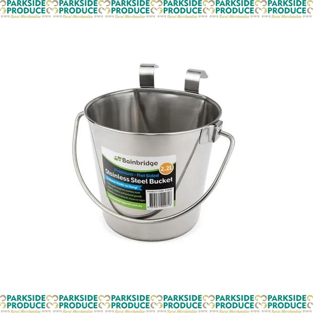 Stainless Steel Bucket Flat Sided